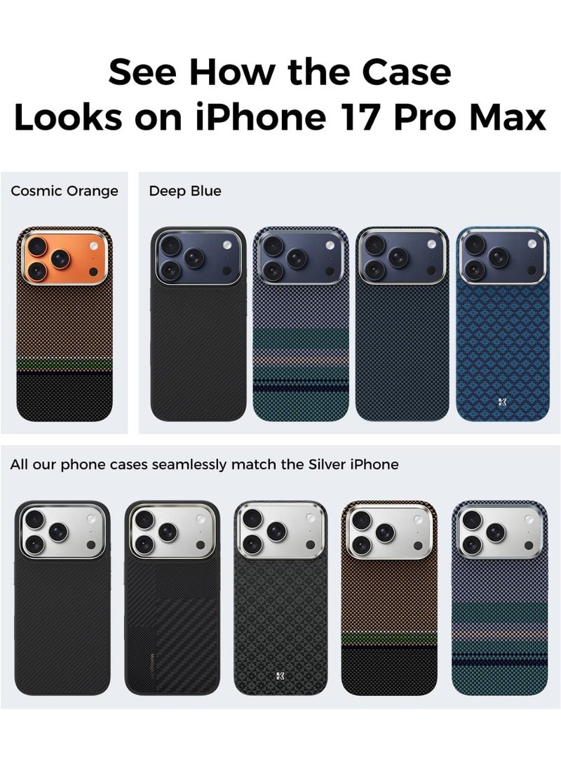 بينكس جراب Benks Armorgrid المميز لهاتف iPhone 17 Pro Max، متوافق مع زر التحكم بالكاميرا، ومتوافق مع MagSafe، جراب حماية عسكري مصنوع من ألياف كيفلر من دوبونت - Image 5